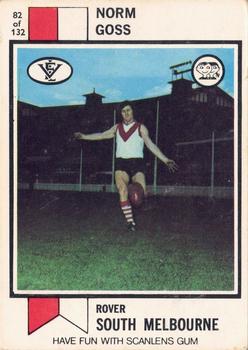 1974 Scanlens VFL #82 Norm Goss Front